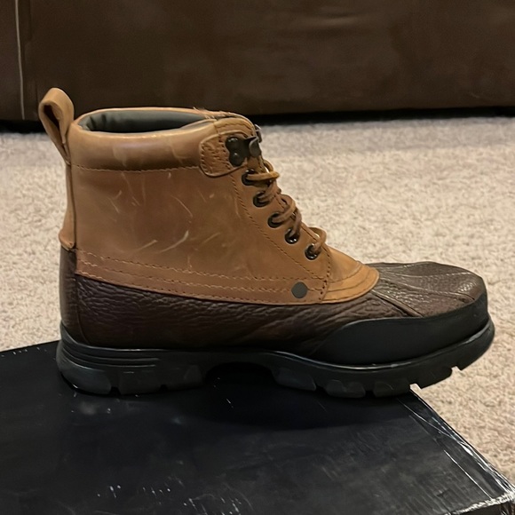 Polo Ralph Lauren Burson leather boots new tan briarwood Men’s Sizes - Picture 5 of 10